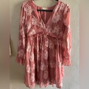 Altar'd State Pink Floral Top